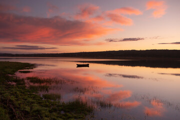 Beautiful Landscape with lake and trees. Amazing Nature in Europe. Lovely place to visit this summer.