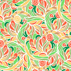 Fototapeta na wymiar Stylish abstract floral pattern. Seamless illustration.