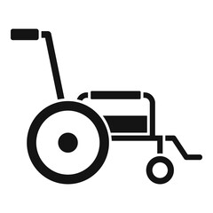 Nursing wheelchair icon, simple style