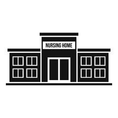 Nursing home icon, simple style