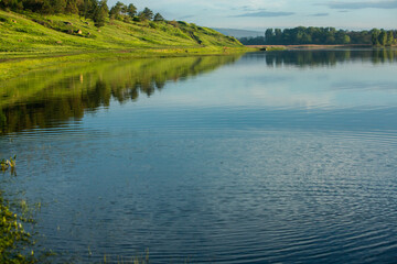 Beautiful Landscape with lake and trees. Amazing Nature in Europe. Lovely place to visit this summer.