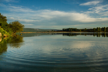 Beautiful Landscape with lake and trees. Amazing Nature in Europe. Lovely place to visit this summer.