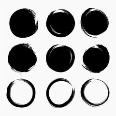 Circle Splatter Ink Dots Vector