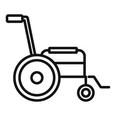 Nursing wheelchair icon, outline style