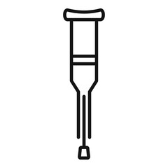 Crutch icon, outline style