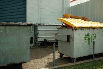 garbage bin in the park