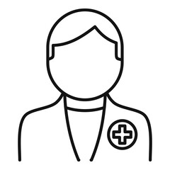 Doctor icon, outline style