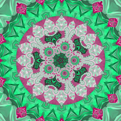 abstract polygonal round fractal pattern