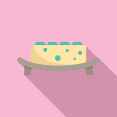 Molecular cuisine dish icon, flat style