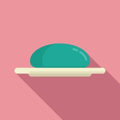 Molecular cuisine foam icon, flat style