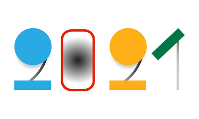 Year 2021 Abstract Vector illustration