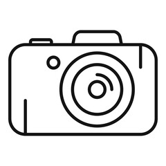 Security service camera icon, outline style