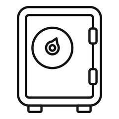 Security service money safe icon, outline style