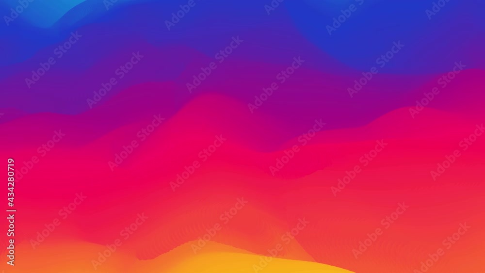 Canvas Prints gradient wavy backdrop. 4k seamless loop background. color neon 3d abstract gradient. blue color flu