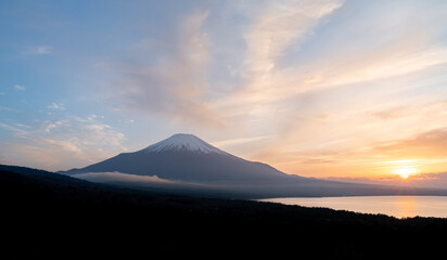 絶景ポイント　山中湖パノラマ台の夕暮れ