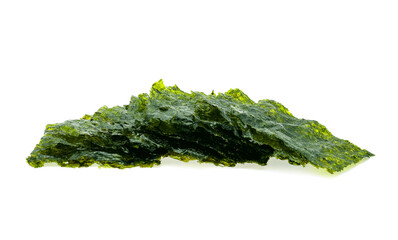 Dried seaweed isolated on the white background.