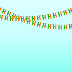 Tiny flag buntings on the occasion of Indian Republic Day celebration. Vector design.