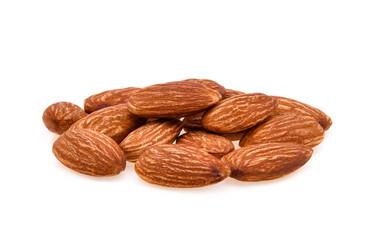  Almonds isolated on white background