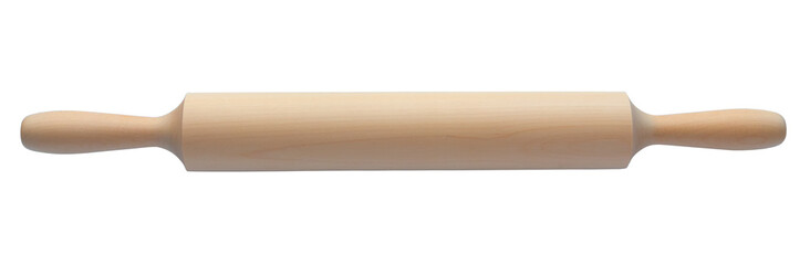 dough rolling pin horizontal arrangement isolate