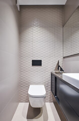 toilet with sink in light modern design