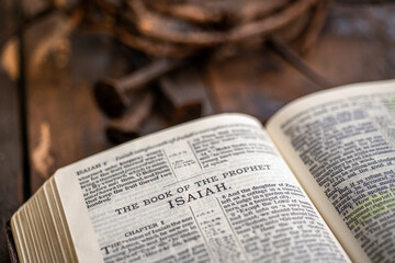 Fototapeta premium Crown of thorns and nails 