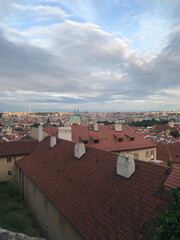 view of the roofs of the town