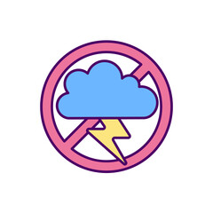 Prevent depression RGB color icon. Precaution for anxiety disorder development. Psychological pressure. Negative mood. Mental health care. Unhealthy lifestyle outcome. Isolated vector illustration