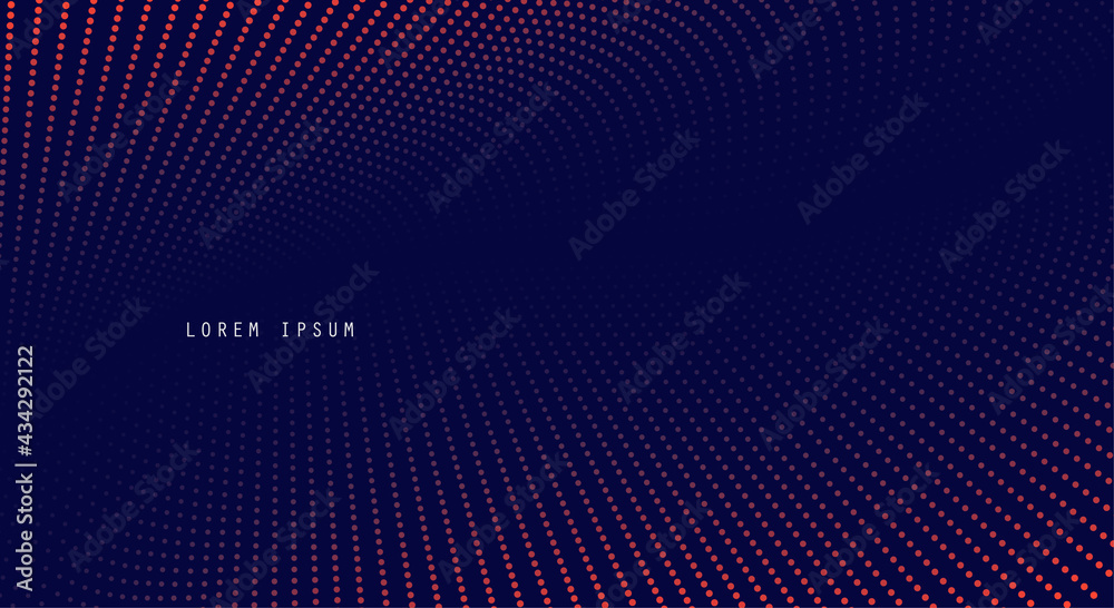 Poster Vector background with color abstract wave dots