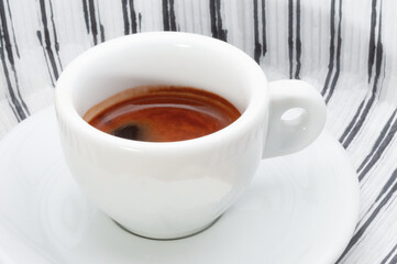 Cup of espresso with no logo and copy space