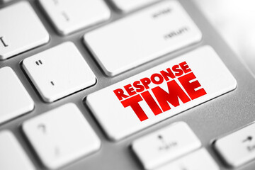 Response Time text button on keyboard, concept background