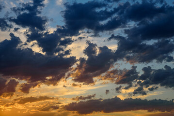 Beautiful sky with dramatic clouds