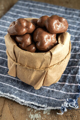 Chocolate dipped California walnuts