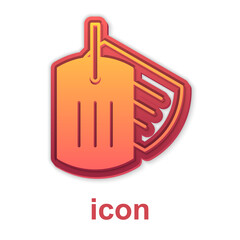 Obraz premium Gold Military dog tag icon isolated on white background. Identity tag icon. Army sign. Vector