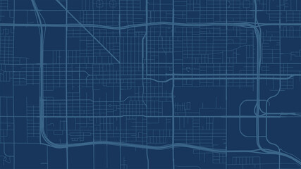 Obraz premium Blue Phoenix city area vector background map, streets and water cartography illustration.