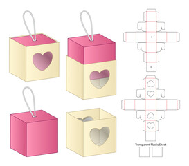 Box packaging die cut template design. 3d mock-up