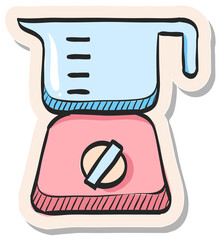 Hand drawn sticker style icon Juicer