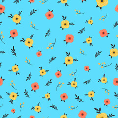 Vector illustration of a seamless floral pattern. Design for banner, poster, card, invitation and scrapbook.