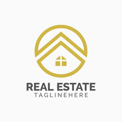 Logo template real estate, apartment, condo, house, rental, business. brand, branding, logotype, company, corporate, identity. Clean, modern and elegant style design