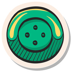 Hand drawn sticker style icon Button