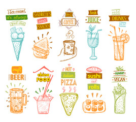 Ice cream, fresh juice, sandwiches, cold drinks, craft beer, china food, italian pizza, sushi and rolls
