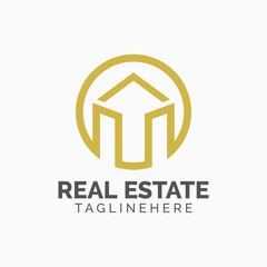 Logo template real estate, apartment, condo, house, rental, business. brand, branding, logotype, company, corporate, identity. Clean, modern and elegant style design