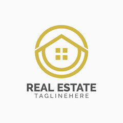 Logo template real estate, apartment, condo, house, rental, business. brand, branding, logotype, company, corporate, identity. Clean, modern and elegant style design