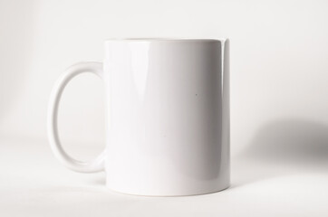white cup isolated on white background