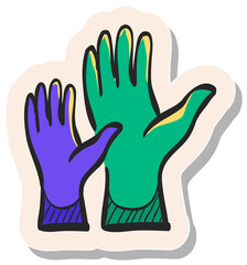 Hand drawn sticker style icon Hands