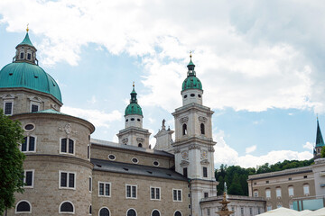 Street view of downtown in Salzburg, Austria