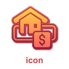 Gold Hanging sign with text Sale icon isolated on white background. Signboard with text Sale. Vector