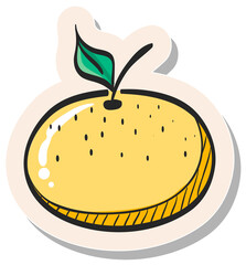 Hand drawn sticker style icon Orange