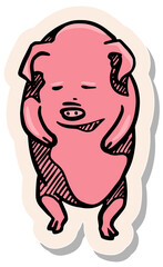 Hand drawn sticker style Drawing,,doodle,black, vector illustration