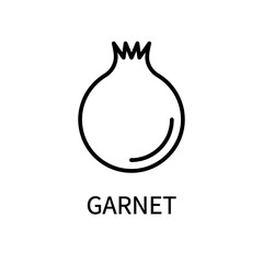 Garnet Line Icon In Simple Style. Healthy Food. Natural Product. Vector sign in a simple style isolated on a white background