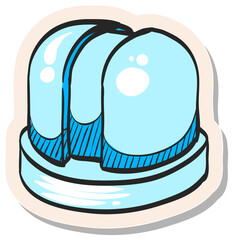 Hand drawn sticker style icon Earth telescope